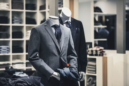 Men elegant clothing showcase Men elegant clothing showcase